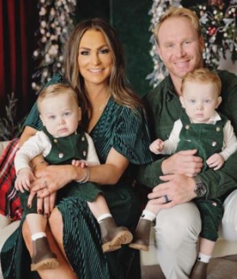Corri Zimmer with her husband and twin boys Bodie Gene and Nash Austin
